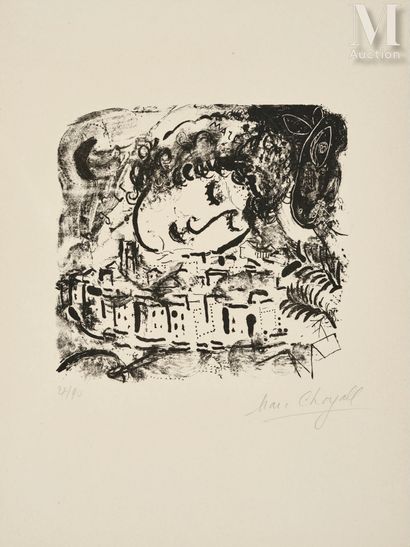Marc Chagall (1887-1985) The Village, 1957
Lithograph on vellum
Signed and numbered... Gazette Drouot