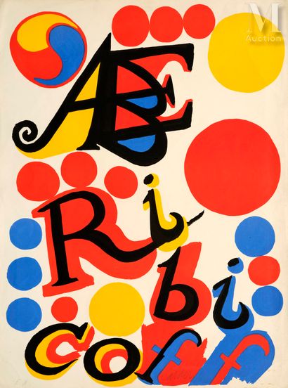 Alexander Calder (1898-1976) Abe Ribicoff, 1974
Lithographie sur vélin, toutes marges
Signée... Gazette Drouot