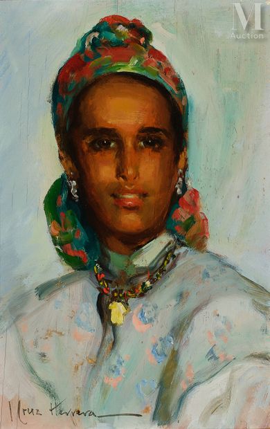 José CRUZ-HERRERA (La Linea de la Conception 1890 - Casablanca 1972) portrait de... Gazette Drouot