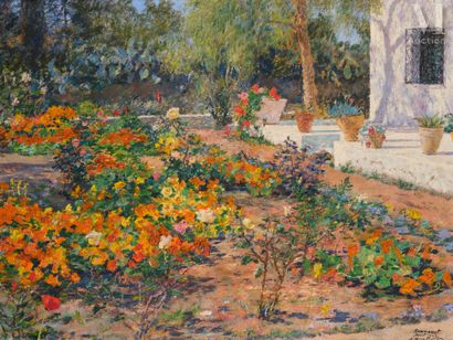 Alexandre ROUBTZOFF (Saint-Pétersbourg 1884 - Tunis 1949) Jardin à Hammamet
Huile... Gazette Drouot