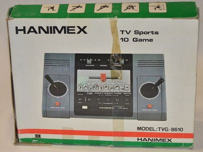  HANIMEX TVG-8610 En boite avec les 2 manettes et le câble antenne. PONG 10 jeux...