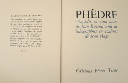 HUGO (Jean) & RACINE (Jean). Phèdre. Paris,...