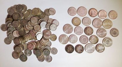 Lot de pièces en argent dont 8 pièces de...