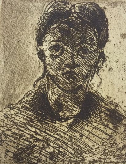  Paul CEZANNE

Portrait d'une jeune femme

Gravure

12 x 9,5 cm à vue

Annoté en... Gazette Drouot