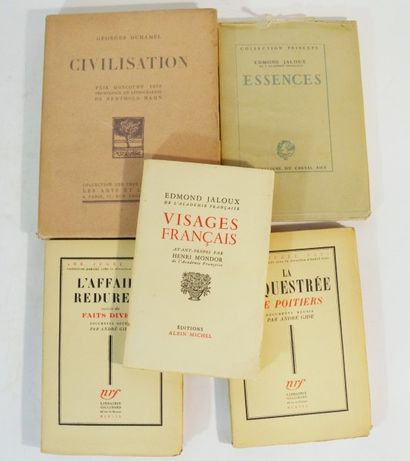 GIDE (André). 2 volumes de la Collection...