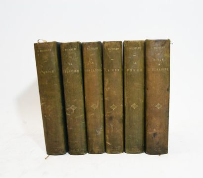 MICHELET (Jules). 6 volumes in-8 ½ basane...
