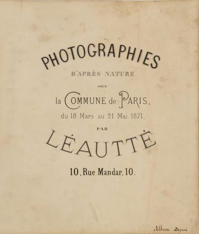 null La Commune de Paris

- "Photographie Historique, Paris 1871" par Léauté (13)

-...