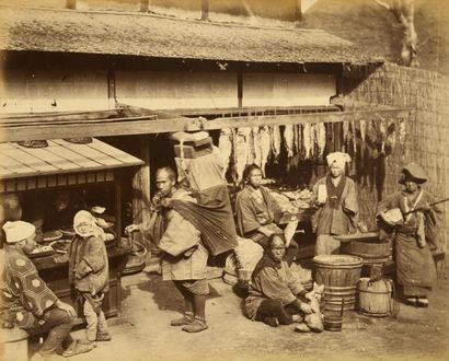 null Felice BEATO (1832-1909) 

"Views of Japan 1871" 

Types et scènes animées (15),...