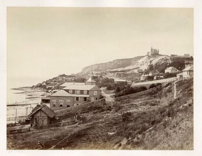 Louis-Alphonse DAVANNE (1824-1912) Sainte-Adresse et le Havre, Le Pont d'Espagne,...