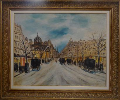 Antal BERKES (Budapest 1874 -1938) 
Une rue...