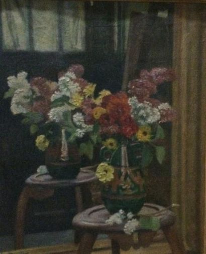 Adolphe Felix BROET (? - 1942) 
Bouquet 
Huile...