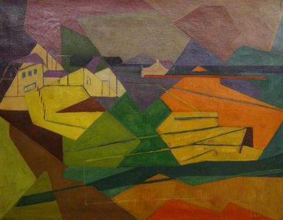 Edmond LEUBA (1908-?) 
Paysage 
Huile sur...