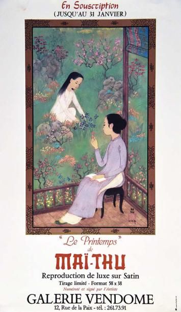 MAI THU ( Mai Trung Th? ) Mai-Thu Le Printemps Galerie Vendôme
Imp. vers 1970 1 Affiche... Gazette Drouot
