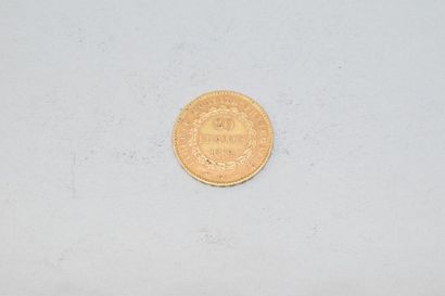 null Pièce de 20 Francs or au Génie, Paris, 1895. B. (petit choc).

Poids : 6.45...