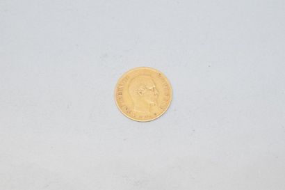 null Pièce de 10 Francs Napoléon III tête nue 1860 A. 

TTB. 

Poids : 3.22 g. 