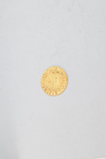 null Pièce en or de 5 Francs Napoléon III, tête nue, Paris, 1859. TTB.

Poids : 1.6...