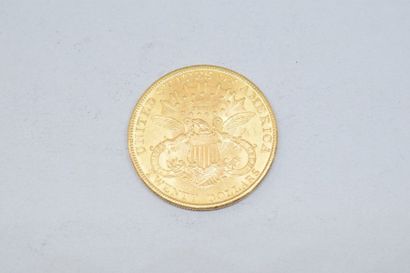 null Pièce en or de 20 dollars " Liberty Head - Double Eagle " avec devise 1907....