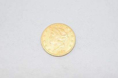 null Pièce en or de 20 dollars " Liberty Head - Double Eagle " avec devise 1900....