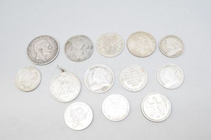 null Monnaies étrangères XVIIIème siècle et XIXème siècle.

Lot de pièces en argent...