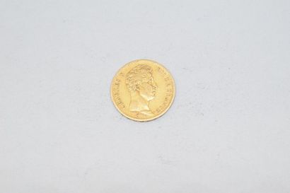 null Pièce en or jaune de 40 Francs Charles X (1824 A).

Poids : 12,7 g 

TB à T...