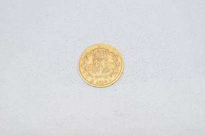 null Pièce en or jaune de 40 Francs Charles X (1824 A).

Poids : 12,7 g 

TB à T...