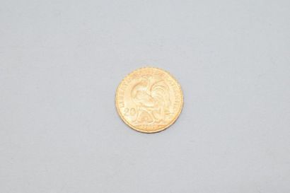 null Pièces en or de 20 francs au coq (1913)

Poids : 6.4 g

SUP