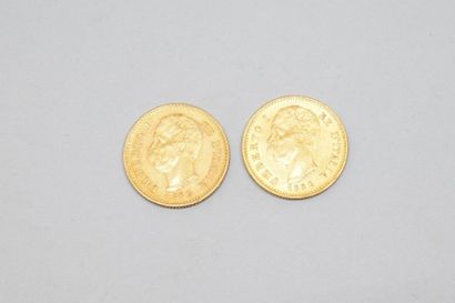 null Lot composé de 2 pièces en or de 20 lires Umberto 1er (1882 R)

Poids : 12.9...