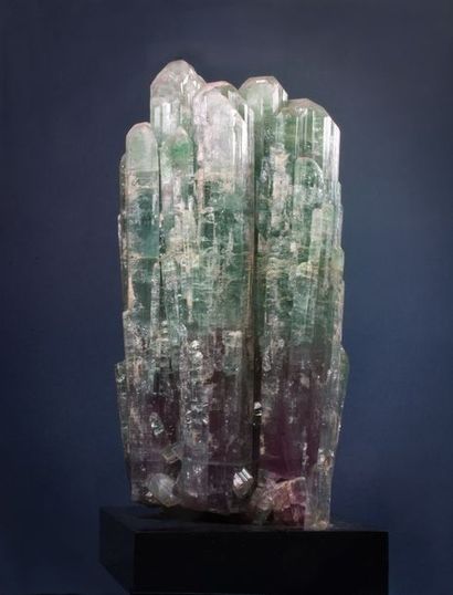 null Grande TOURMALINE verte et rose des Minas Gerais, Brésil (20 x 10 cm- environ...