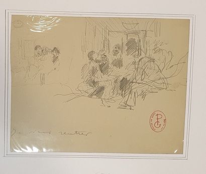 null Lot de trois dessins au crayon et au fusain :



GRANDGERARD Lucien (1880-1970),...