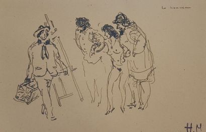 null MIRANDE Henry ( Nice 1877-1955)

Le nouveau, 

Dessin à l'encre sur papier contre-collé...