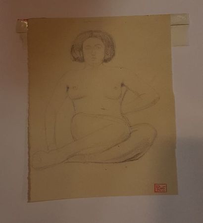 PIET Fernand (1869-1942) 
Femme assise 
Crayon...