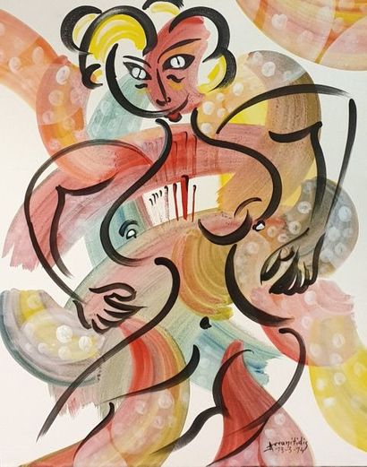 null ARVANITIDIS Nicos, né en 1943

Femme de couleur, 13-3-14

Acrylique sur toile,...