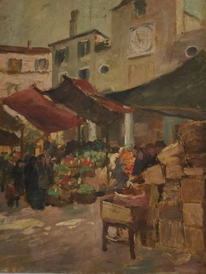 null B. LACHMAN Harry (1886-1974)

Le marché à Venise 

Huile sur toile non signée,...