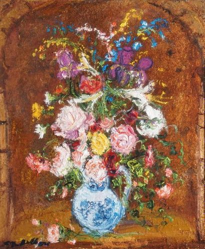 BELLONI Serge, 1925-2005 
Bouquet sous une...