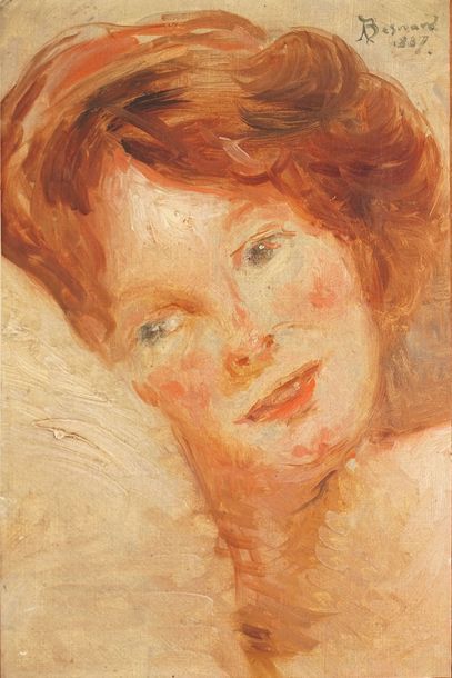 null BESNARD Albert, 1849-1934

Tête de jeune femme rousse, 1887

huile sur toile

signée...