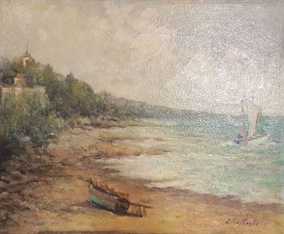 CHANTRELLE Lucien (1890-?) 
Barque sur la...
