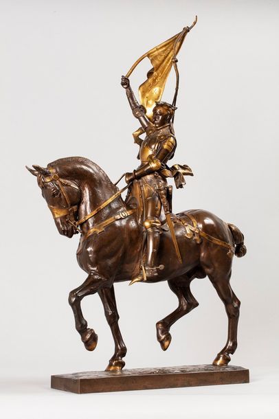 null FREMIET Emmanuel, 1824-1910

Jeanne d'Arc

bronze à patines dorée et brune (usures...