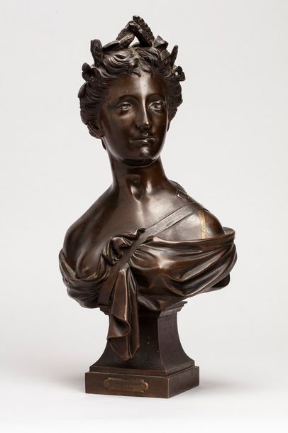 null GAUTHERIN Jean, 1840-1890

Buste de Cérès

bronze à patine médaille (traces...