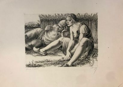 null LEMAGNY Paul (1905-1977)
Les moissonneurs
Gravure signée en bas à droite et...