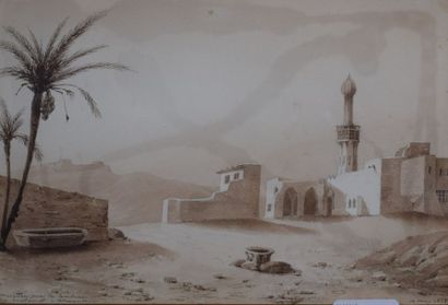 Ecole orientaliste. Mosquée près le tombeau...