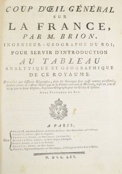 null ATLAS. — BRION (Louis). Coup d’oeil général sur la France,

pour servir d’introduction...