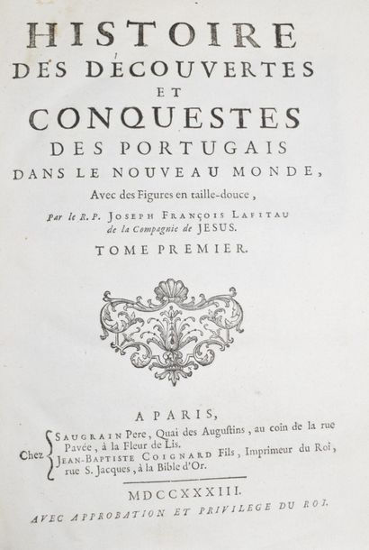 null LAFITAU (Joseph-François). Histoire des découvertes et conquestes des Portugais...