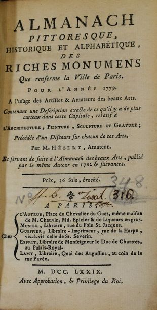 null Paris - HEBERT. Almanach pittoresque, historique et alphabétique des riches...