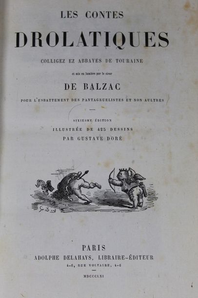 null BALZAC (Honoré). Les Contes drolatiques. Paris, Adolphe Delahays, 1861. In-8,...