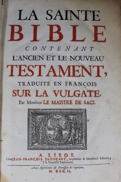 null DE SACI

La sainte Bible contenant l'ancien et le nouveau testament traduite...