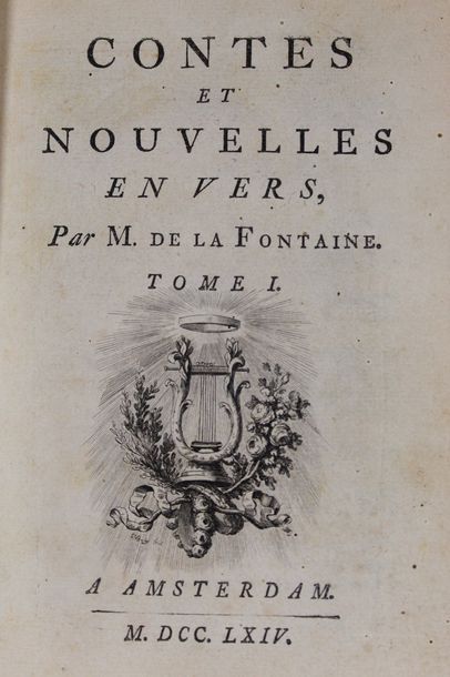 null LA FONTAINE. Contes et nouvelles en vers. Amsterdam, 1764. 2 tomes en un volume...
