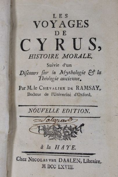 null RAMSAY (chevalier de).

Les Voyages de Cyrus. Nouvelle édition. 

La Haye, ...