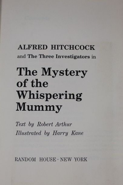null Alfred hitchcock (1899-1980). DESSIN à l'encre signé sur carte in-12 avec sa...