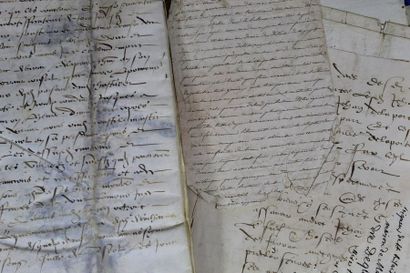 null FAMILLE DE LA PORTE. 55 pièces manuscrites ou signées (certaines en partie impr.),...
