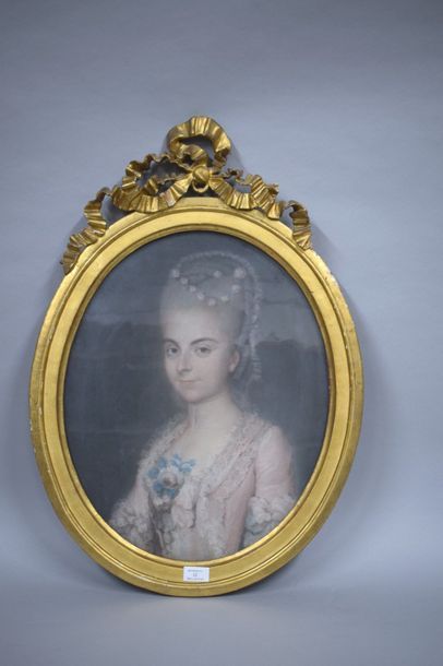 null ECOLE FRANCAISE Dernier tiers du XVIIIe siècle 



Portrait en buste d'une jeune...